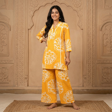 Peeli Phool Cotton Co-ord Set