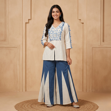 Powder Blue Petal Coord Set