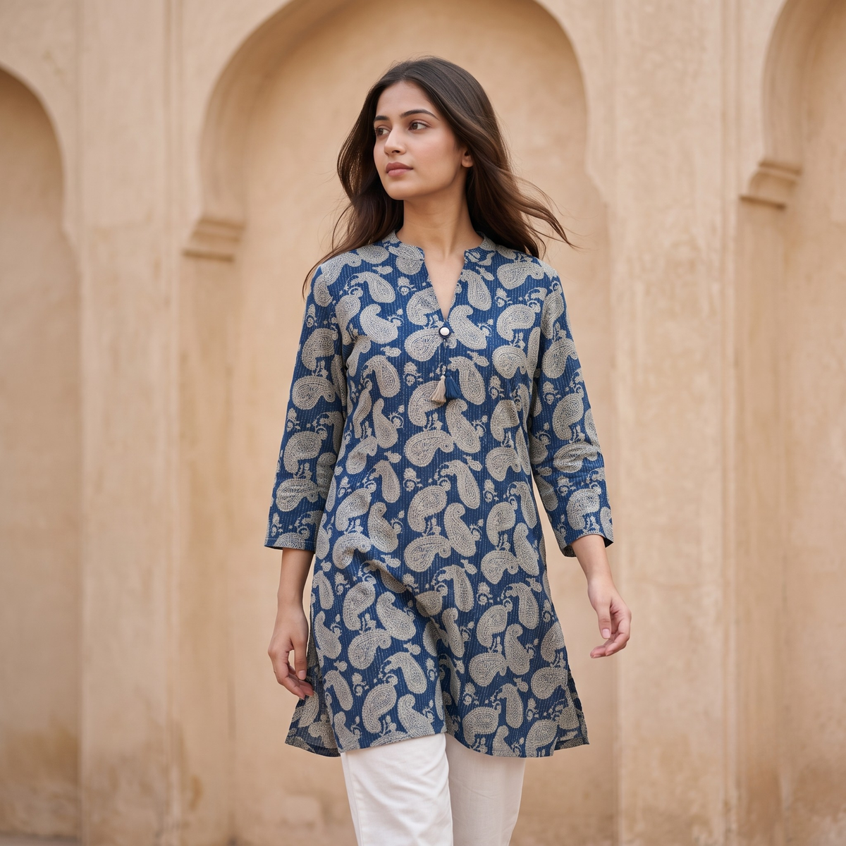 Amaya Indigo Paisley Kurti