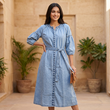 Neerja Denim Dress