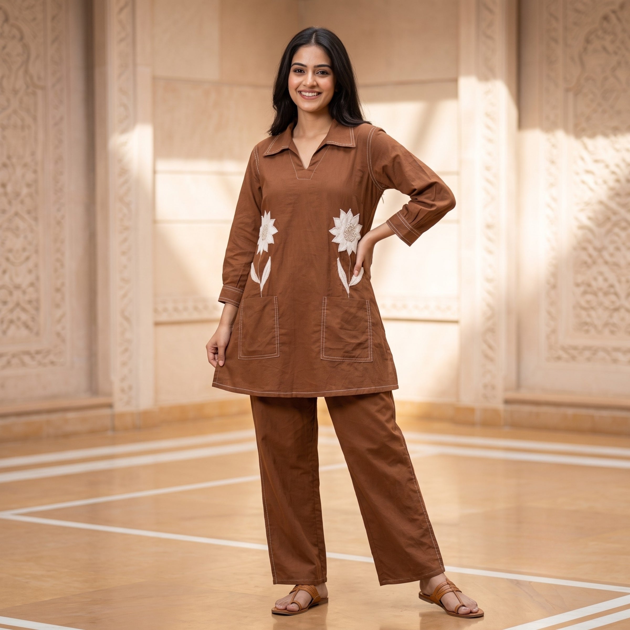 Kiara Cocoa Cotton Co-Ord Set