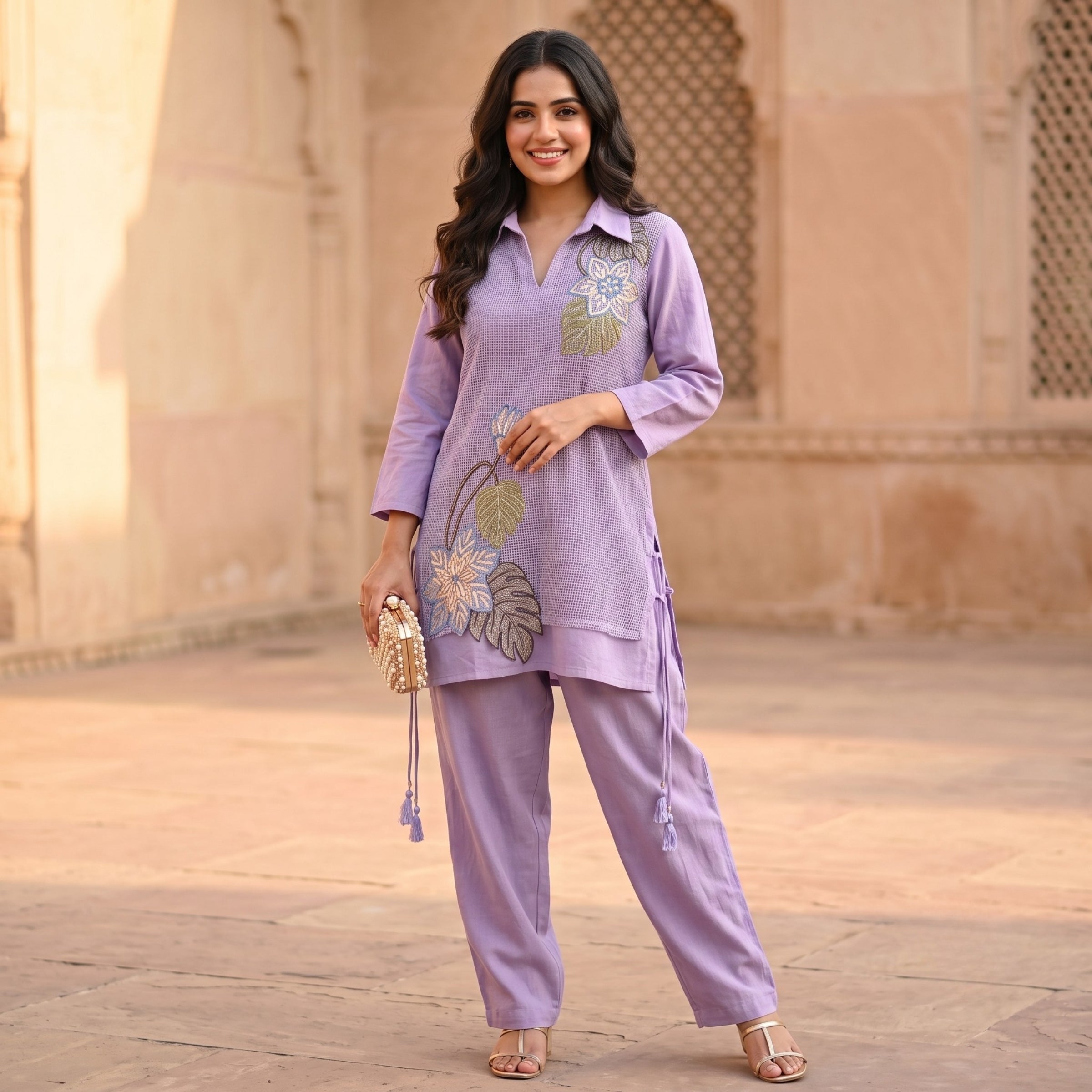 Lavender Bloom Cotton Co-ord Set