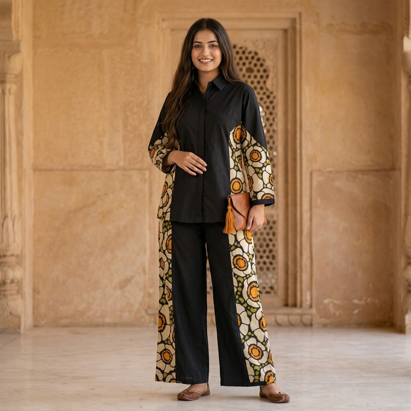 Kanika Noir Cotton Co-ord Set