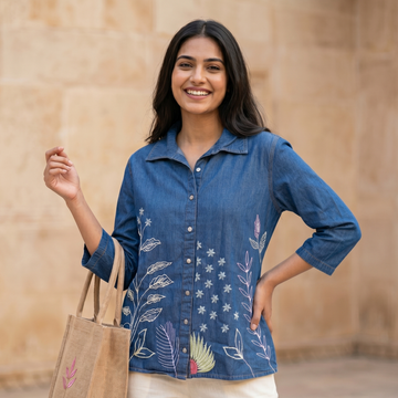 Myra Handcrafted Denim Shirt