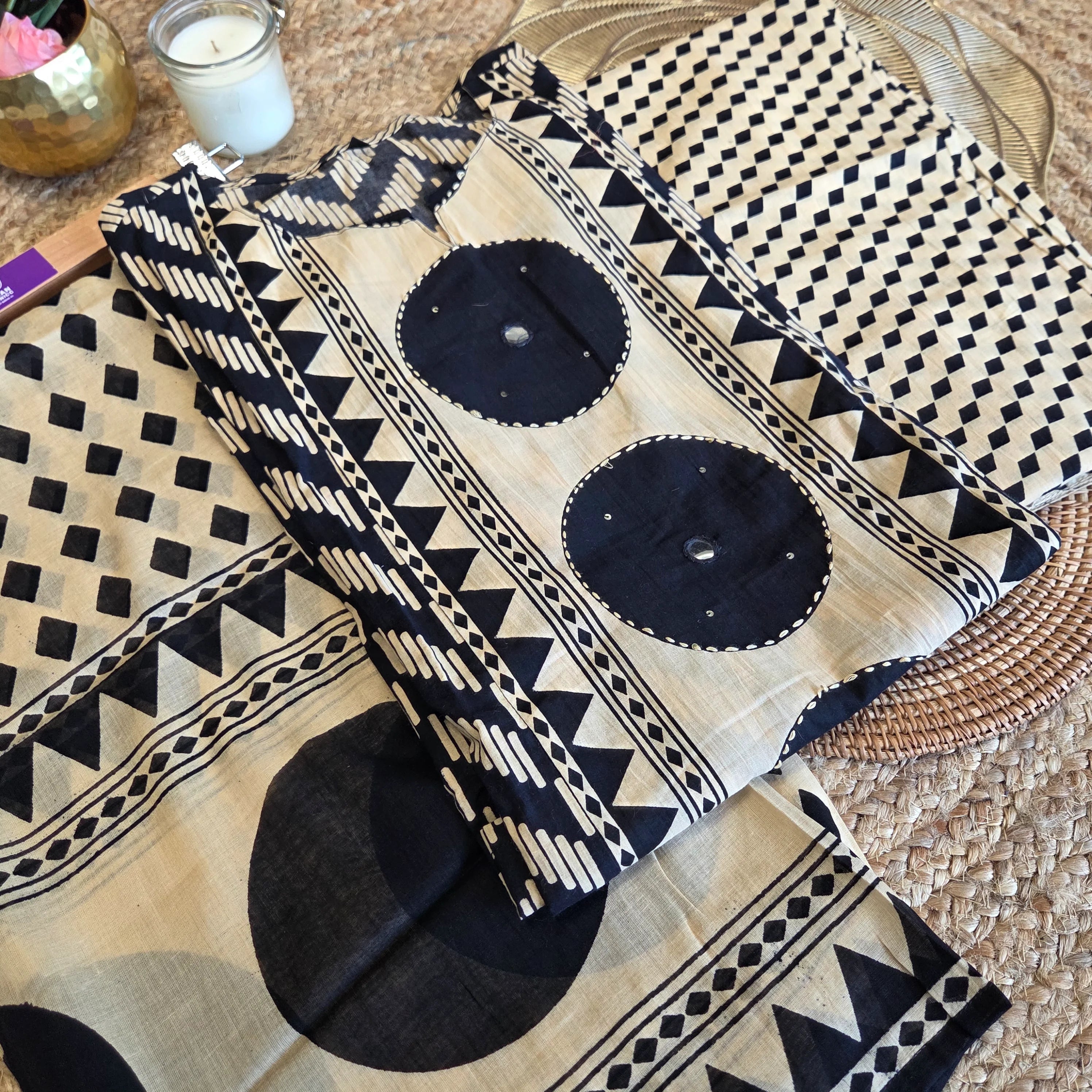 Chitra Geometric Cotton Suit Set