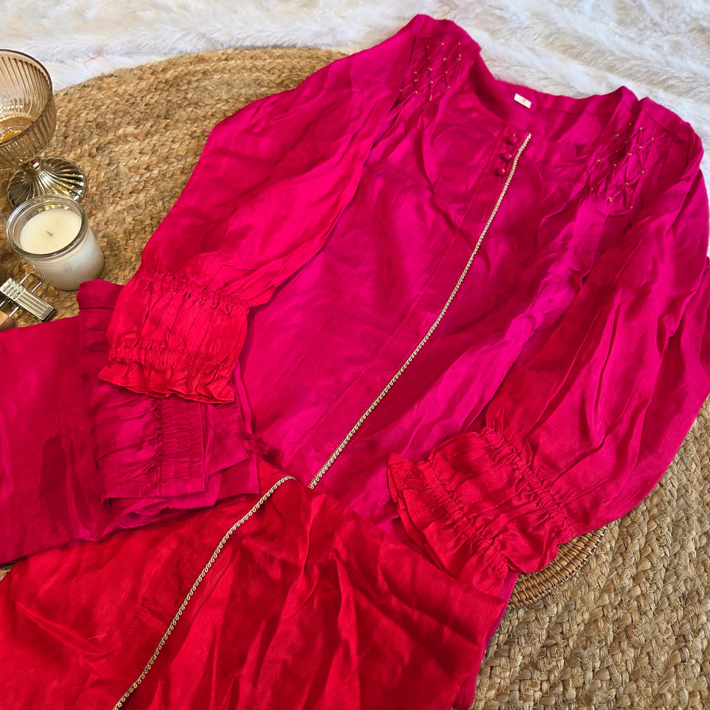 Rhea Ombre Pintuck Kurta Set