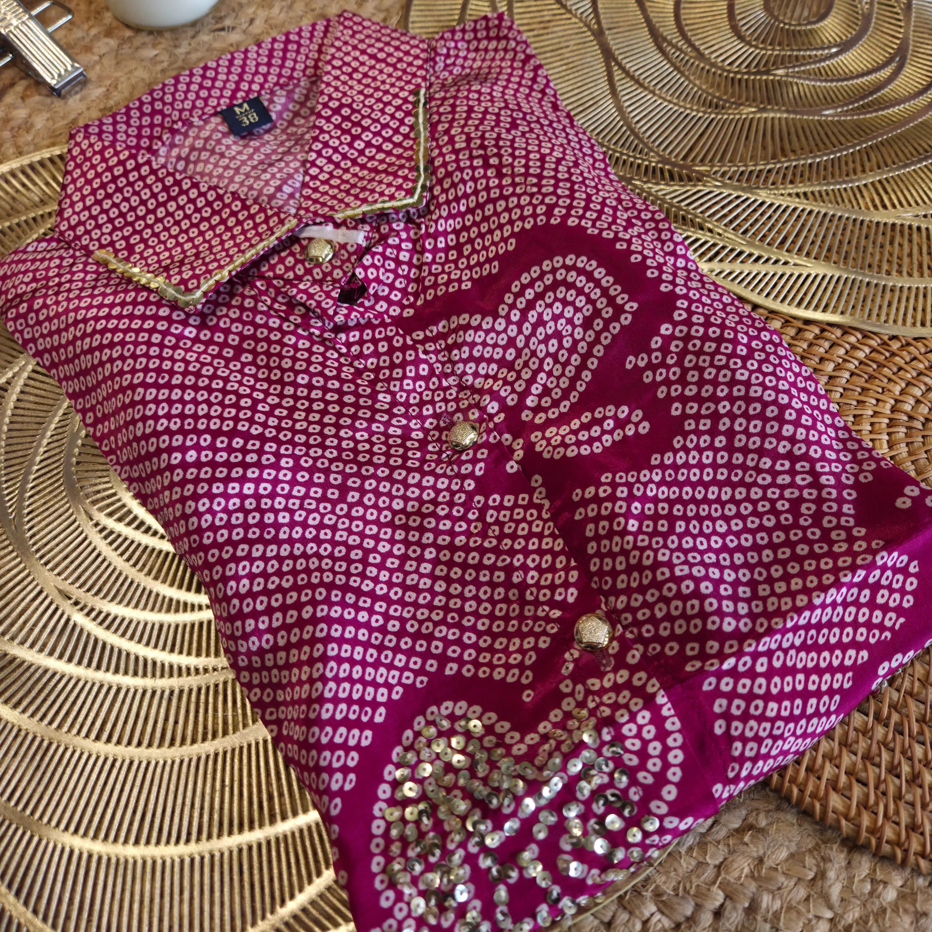 Rani Mehfil Bandhani Shirt