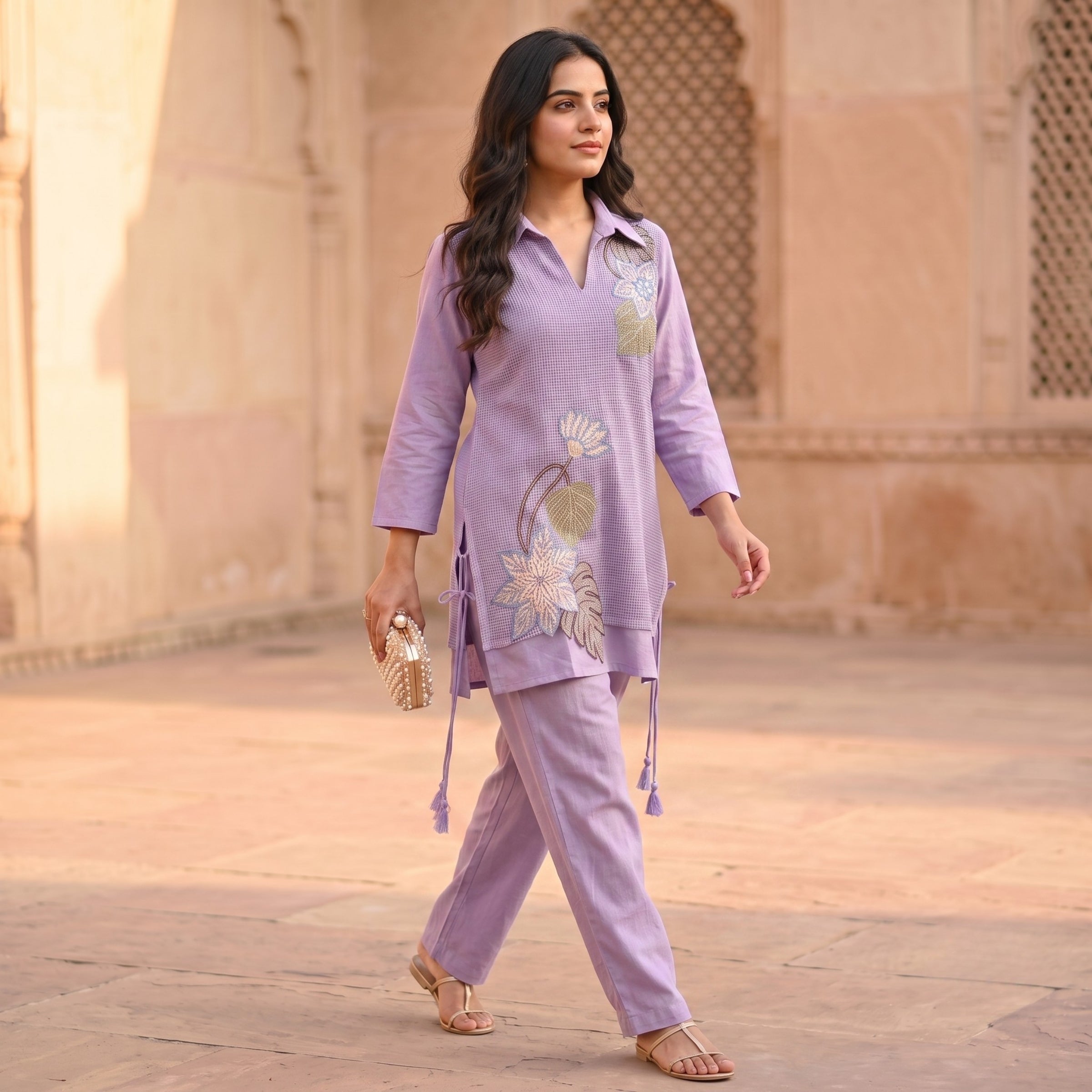 Lavender Bloom Cotton Co-ord Set