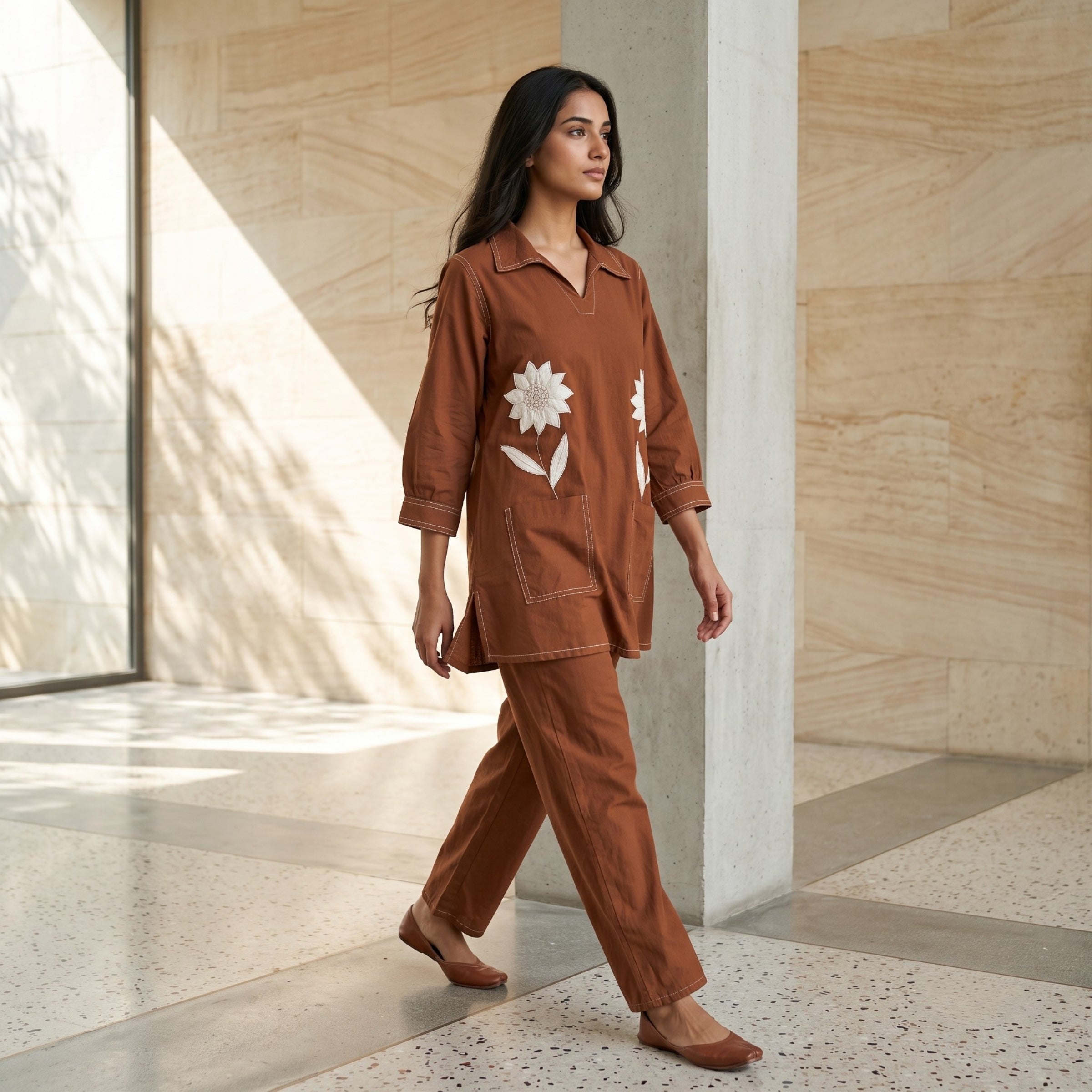 Kiara Cocoa Cotton Co-Ord Set