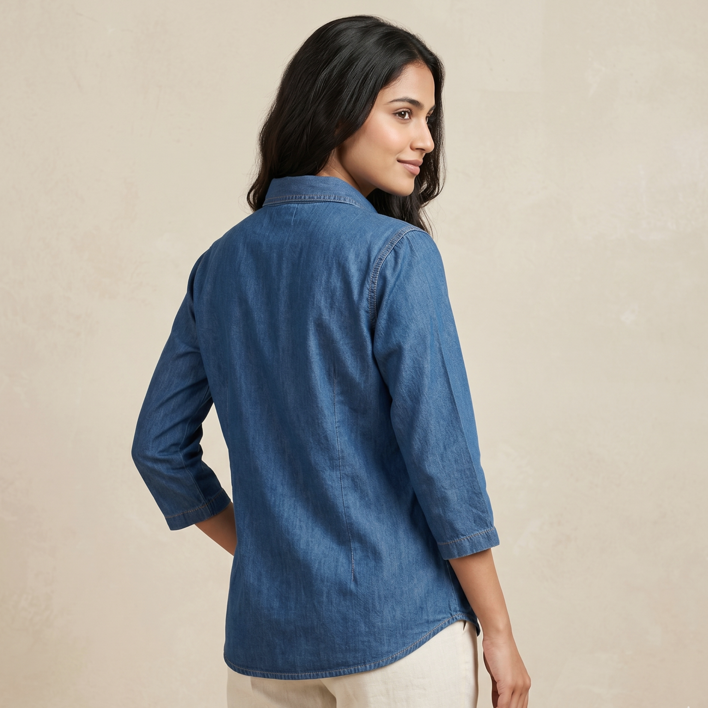 Myra Handcrafted Denim Shirt
