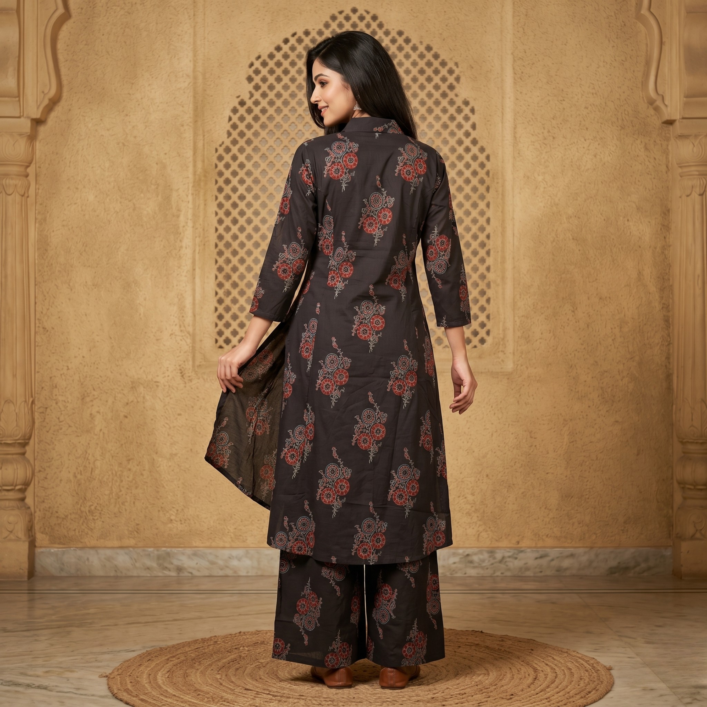 Midnight Ajrakh Inspired Coord Set