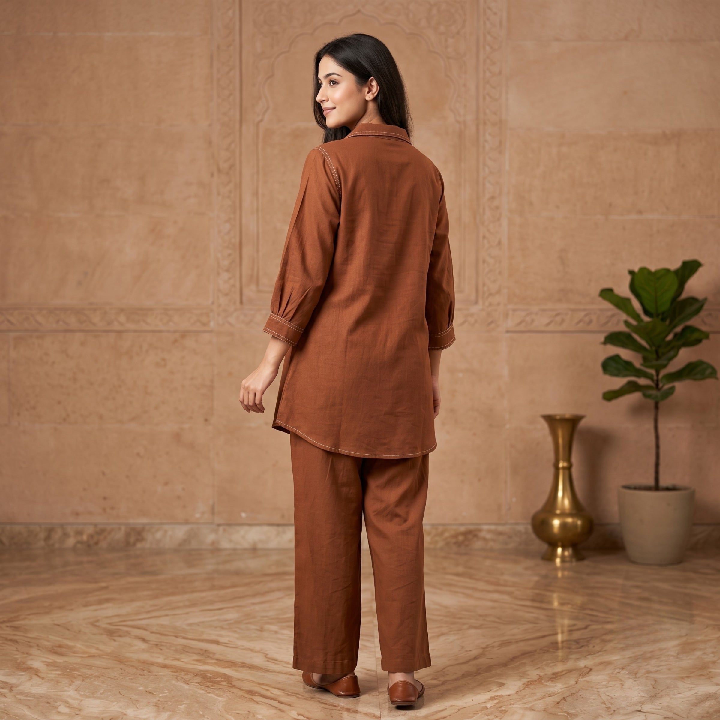 Kiara Cocoa Cotton Co-Ord Set
