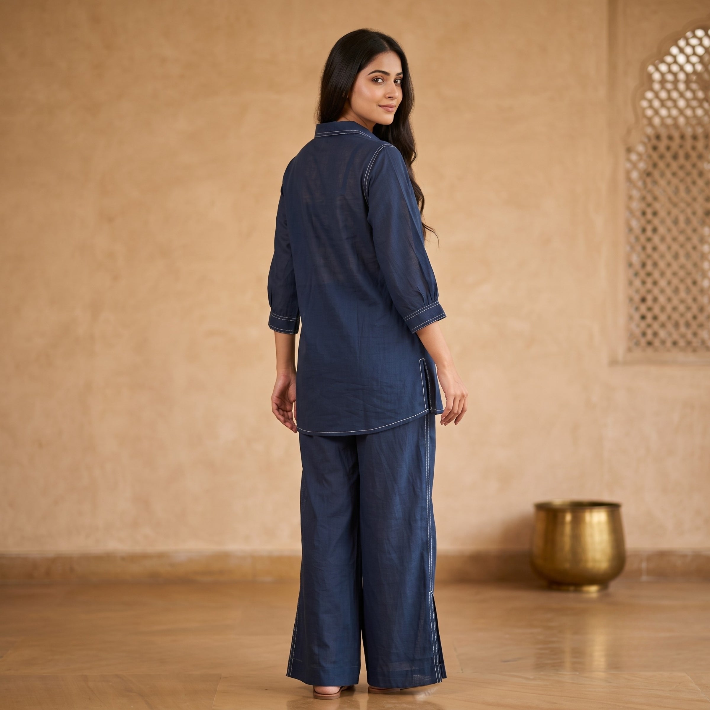 Neelkamal Indigo Cotton Co-Ord Set