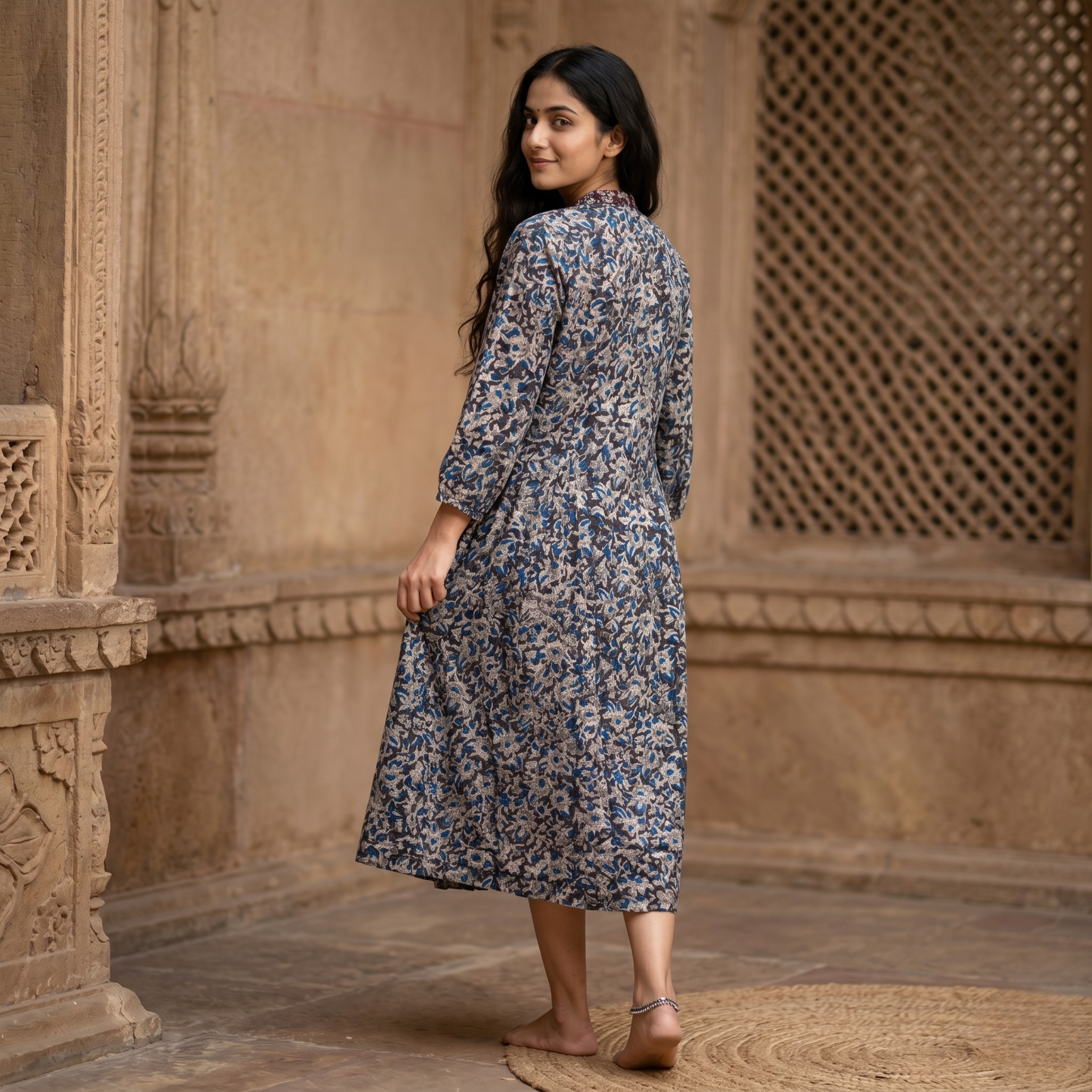 Noor Earth Floral Dress