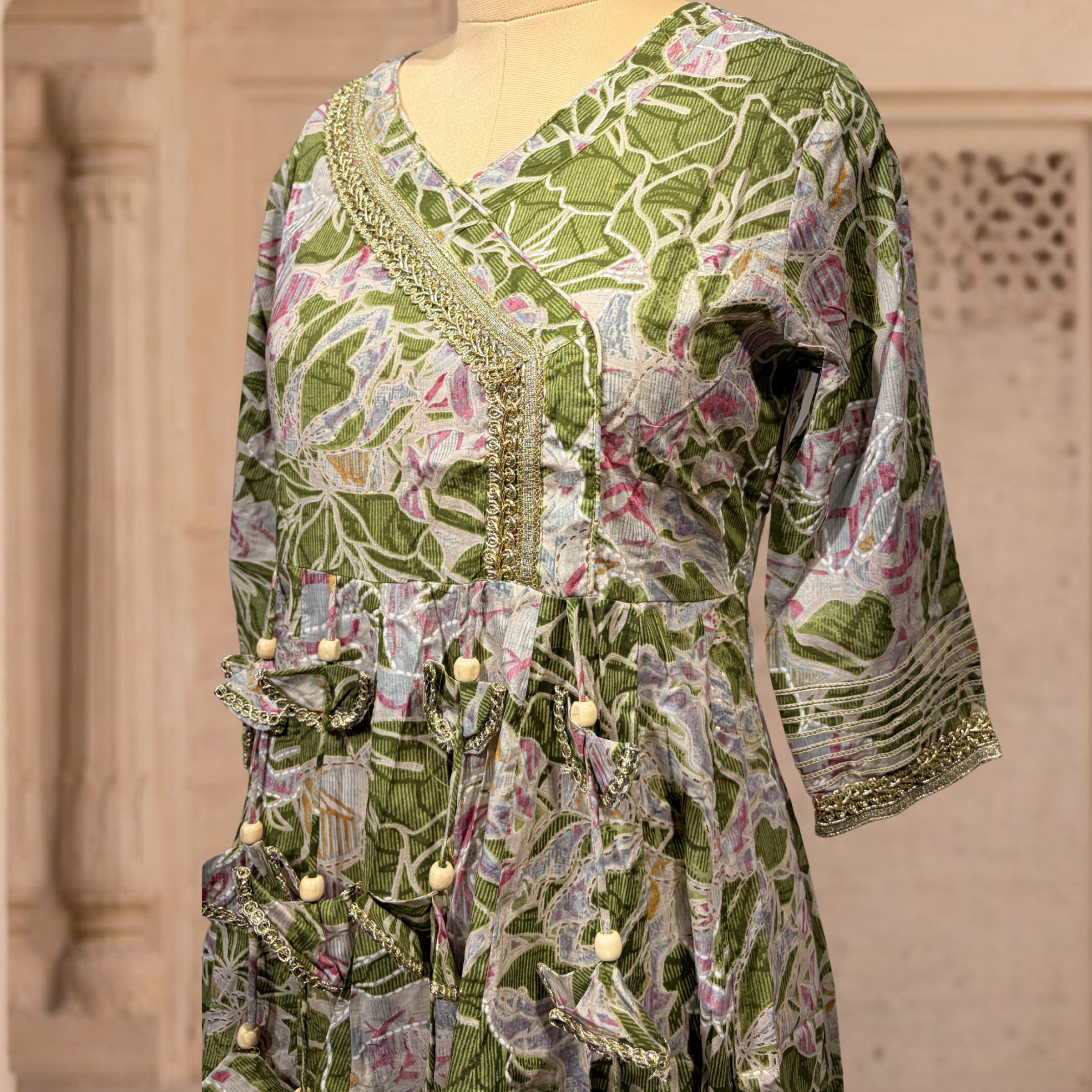 Lime Blossom Sharara Set