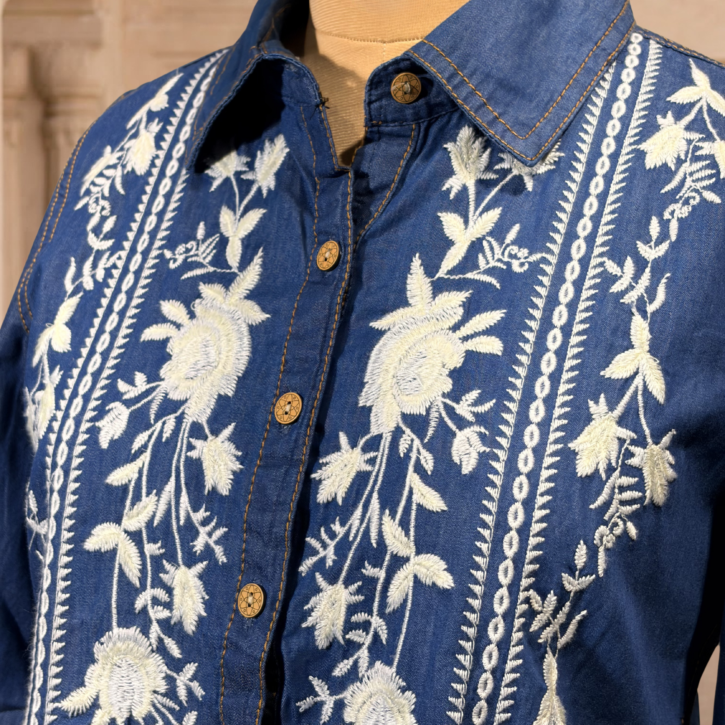 Aira Embroidered Denim Shirt