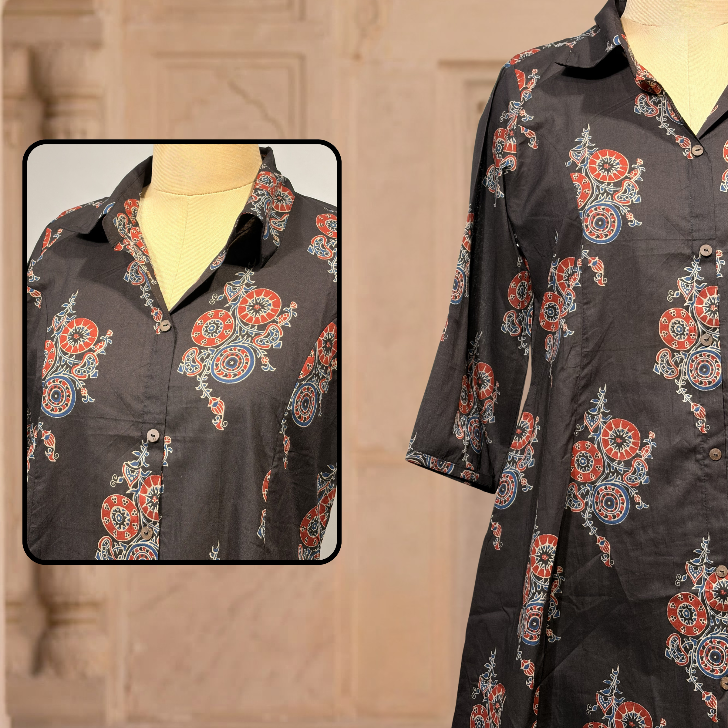 Midnight Ajrakh Inspired Coord Set