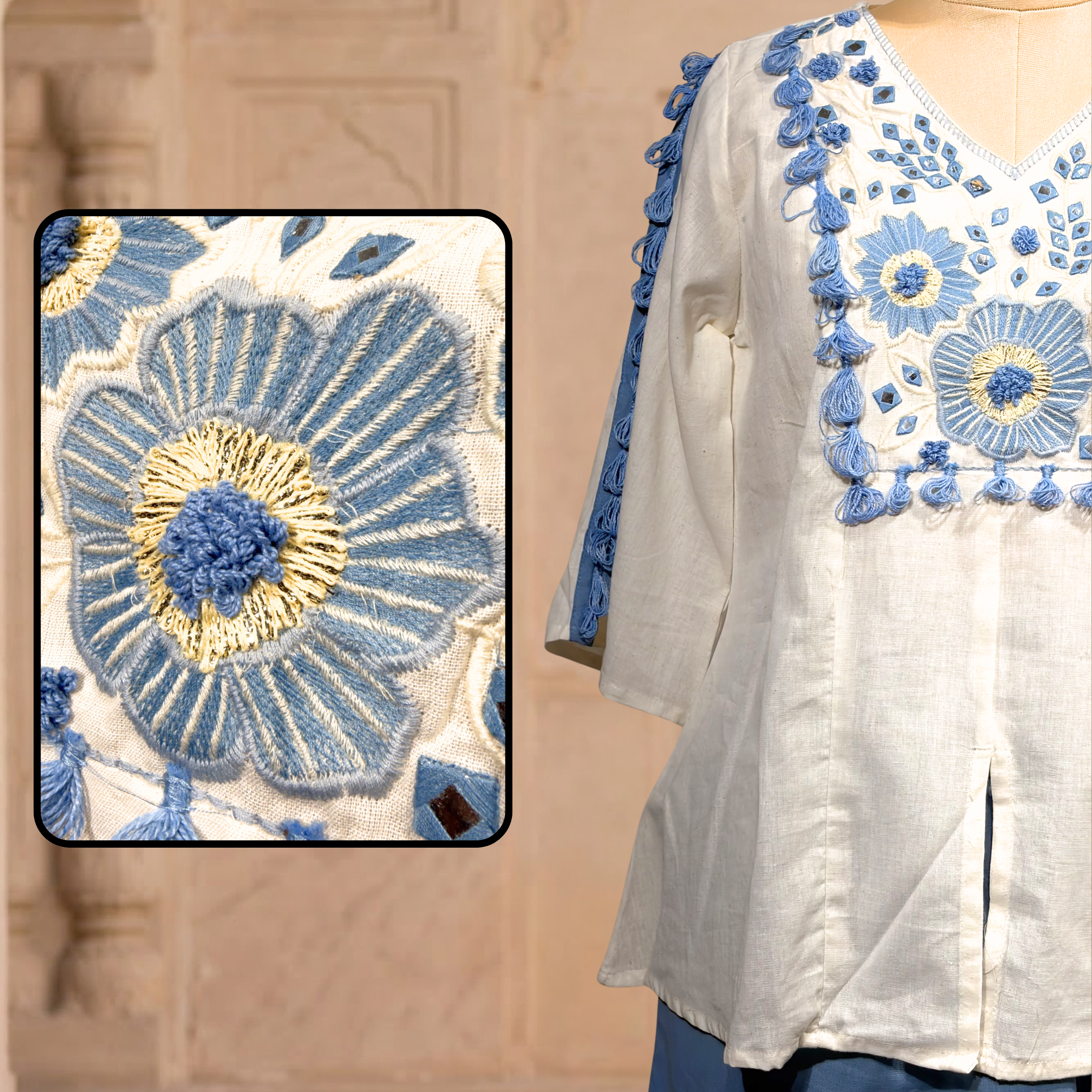 Powder Blue Petal Coord Set