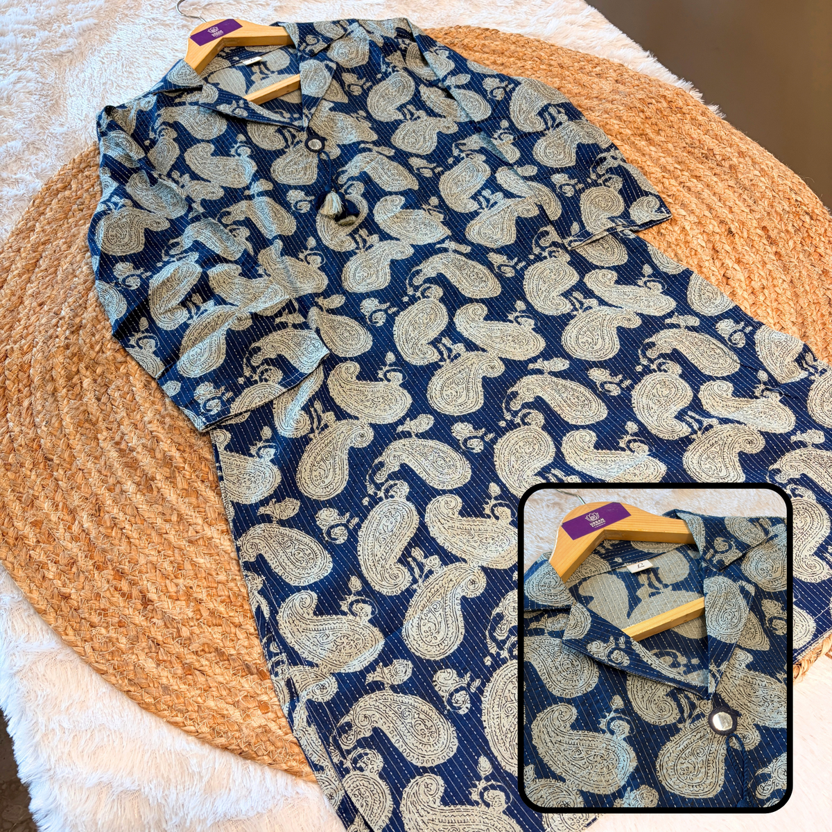 Amaya Indigo Paisley Kurti