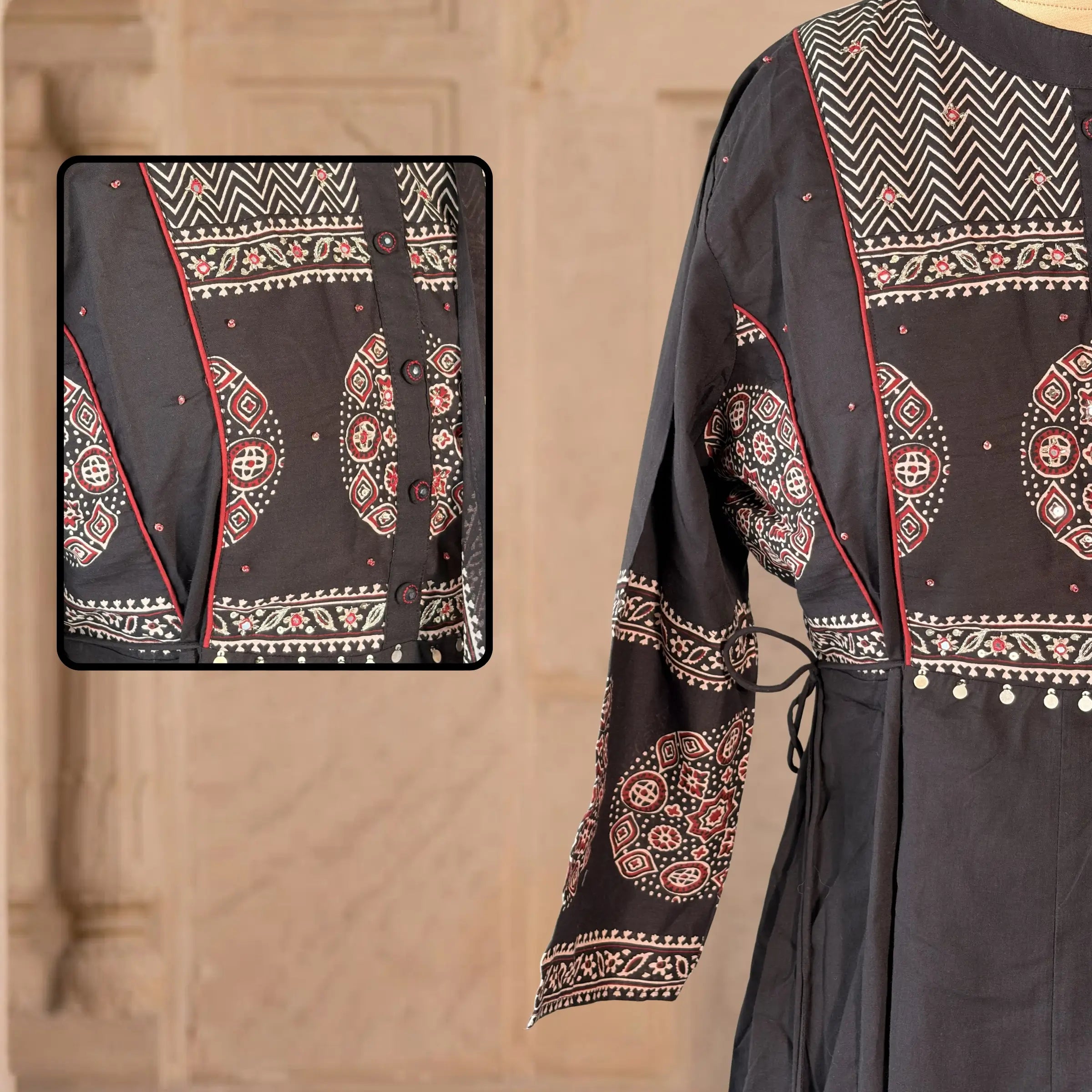 Aafreen Ajrakh Anarkali Set