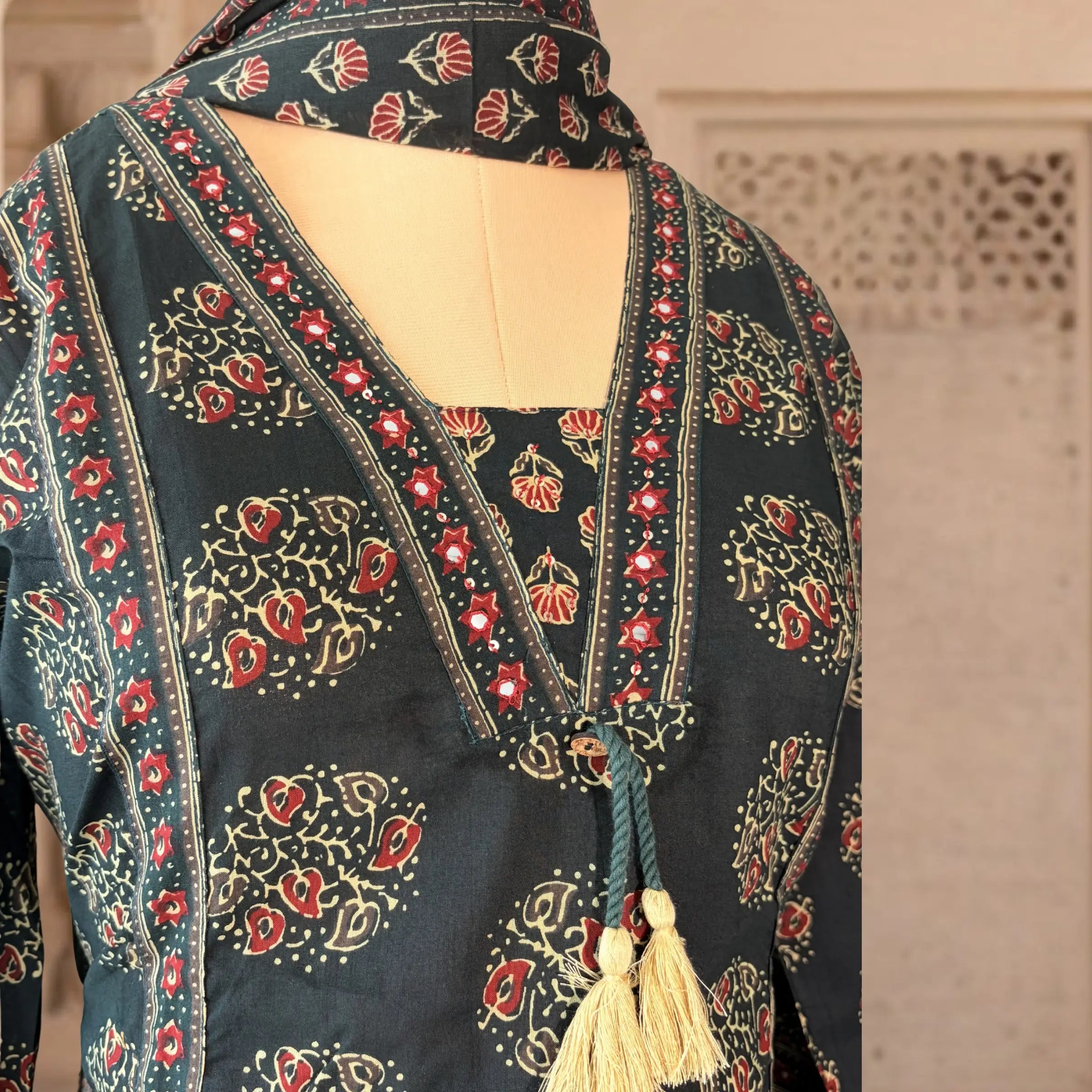 Aafreen Ajrakh Printed Suit Set