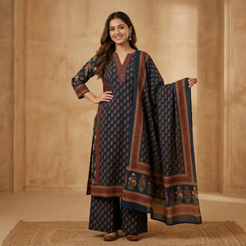Afsana Ajrakh Suit Set