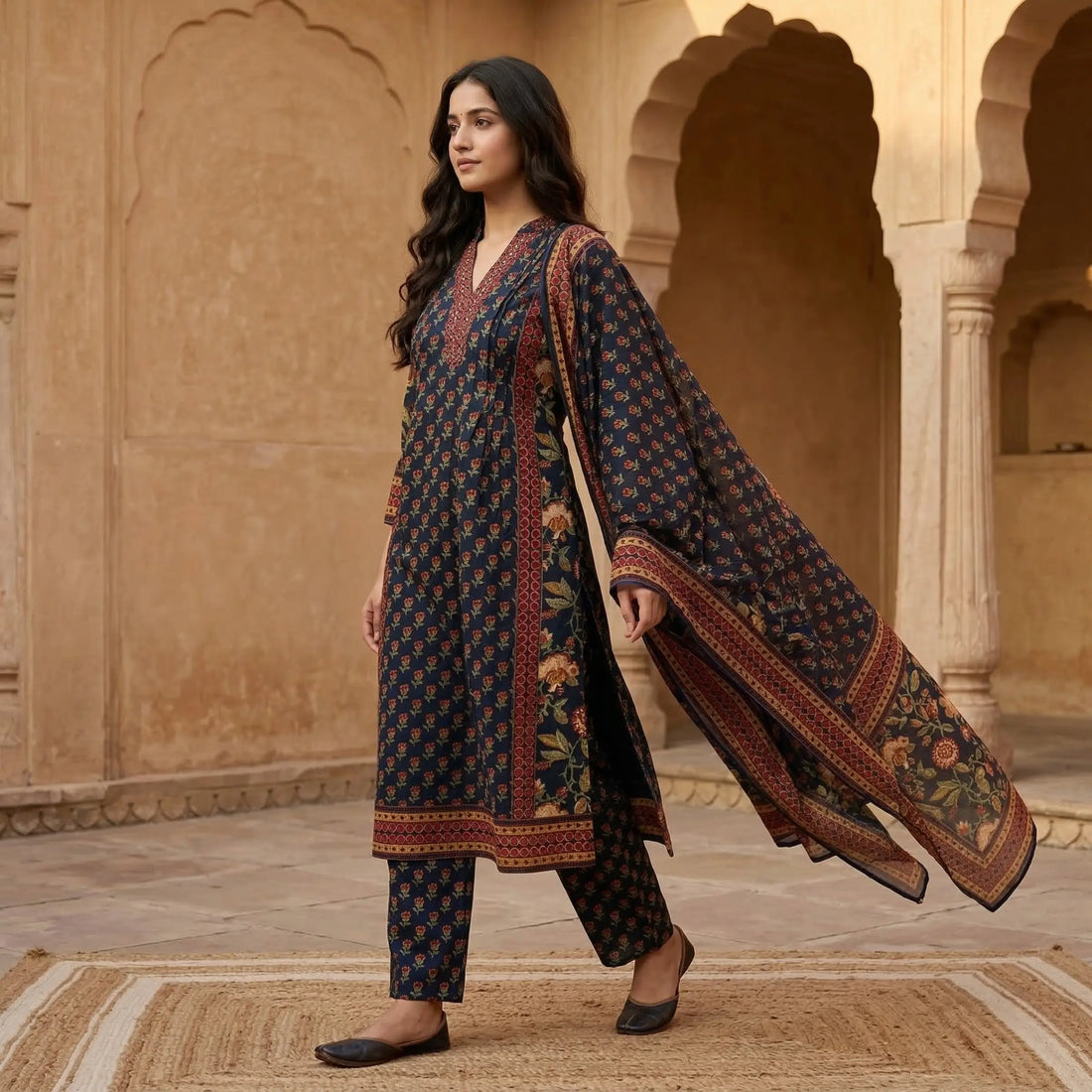 Afsana Ajrakh Suit Set
