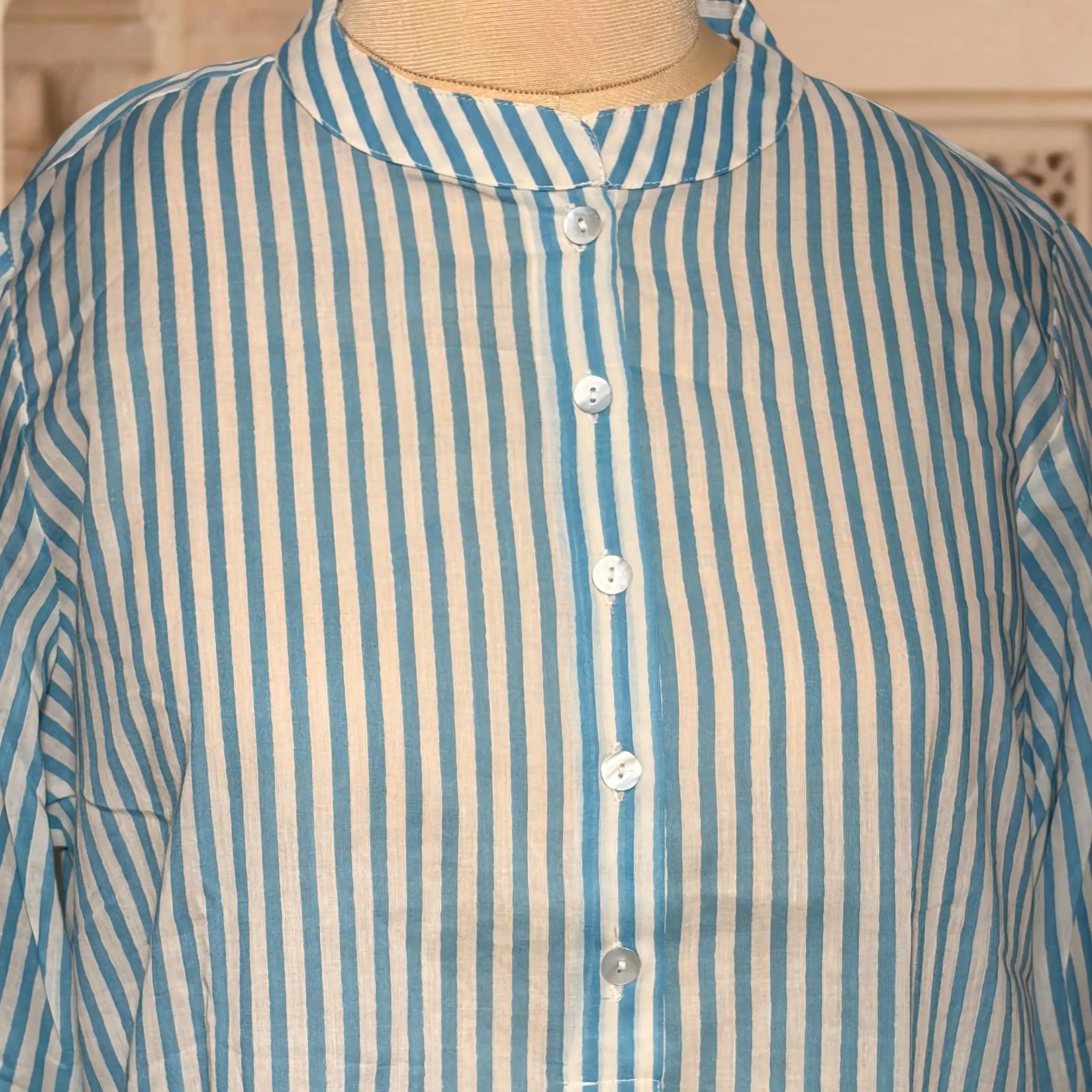 Aqua Stripe Everyday Kurta Set