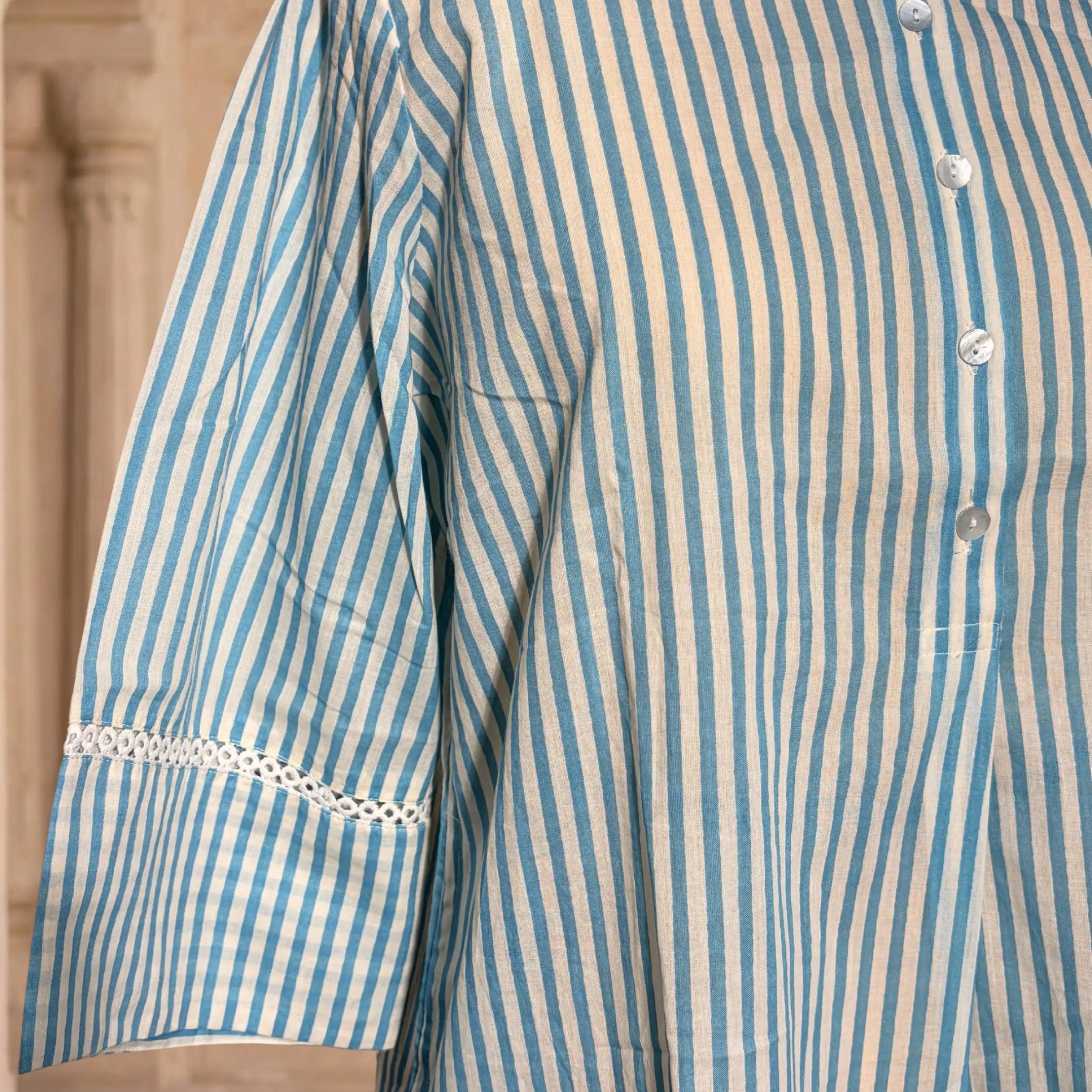 Aqua Stripe Everyday Kurta Set