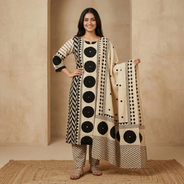 Chitra Geometric Cotton Suit Set
