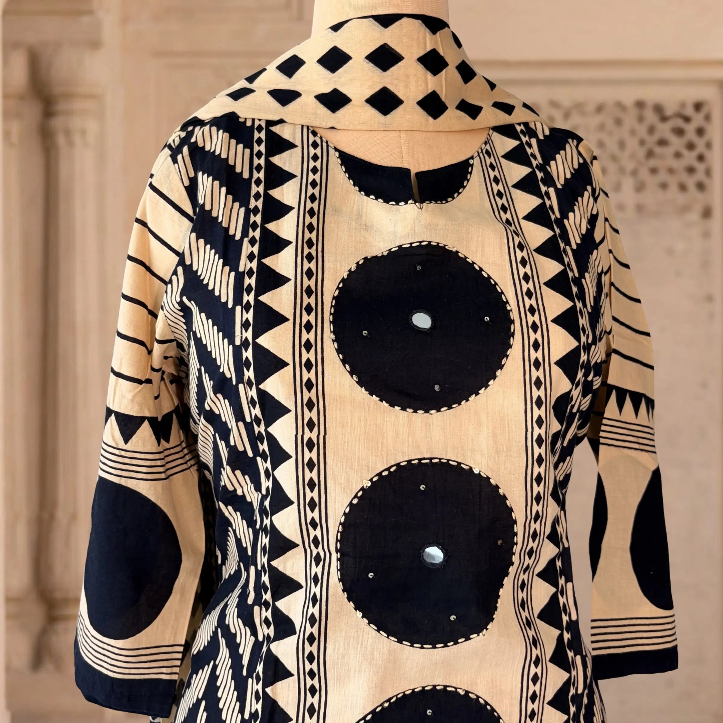 Chitra Geometric Cotton Suit Set