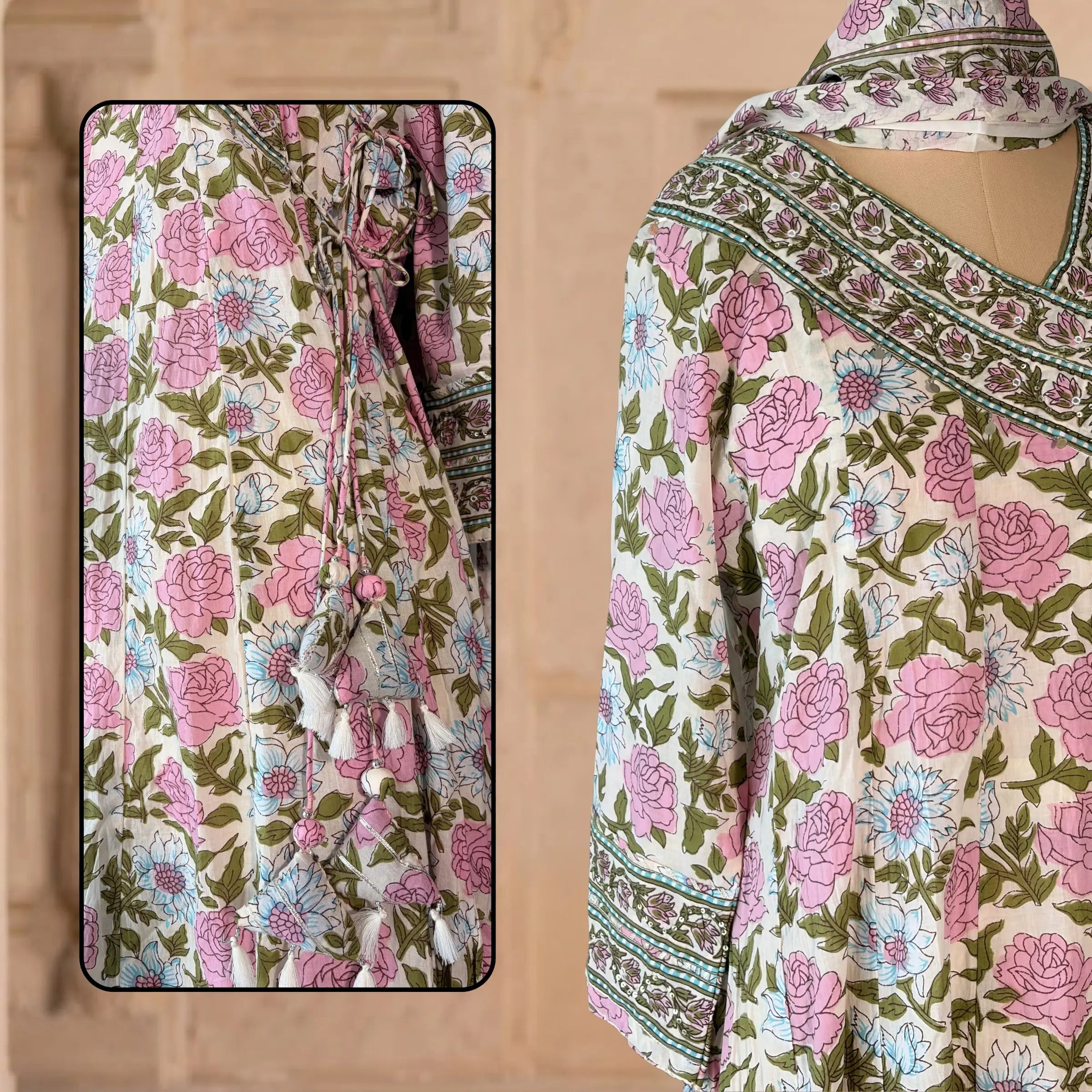 Gulbahaar Ivory Anarkali Set
