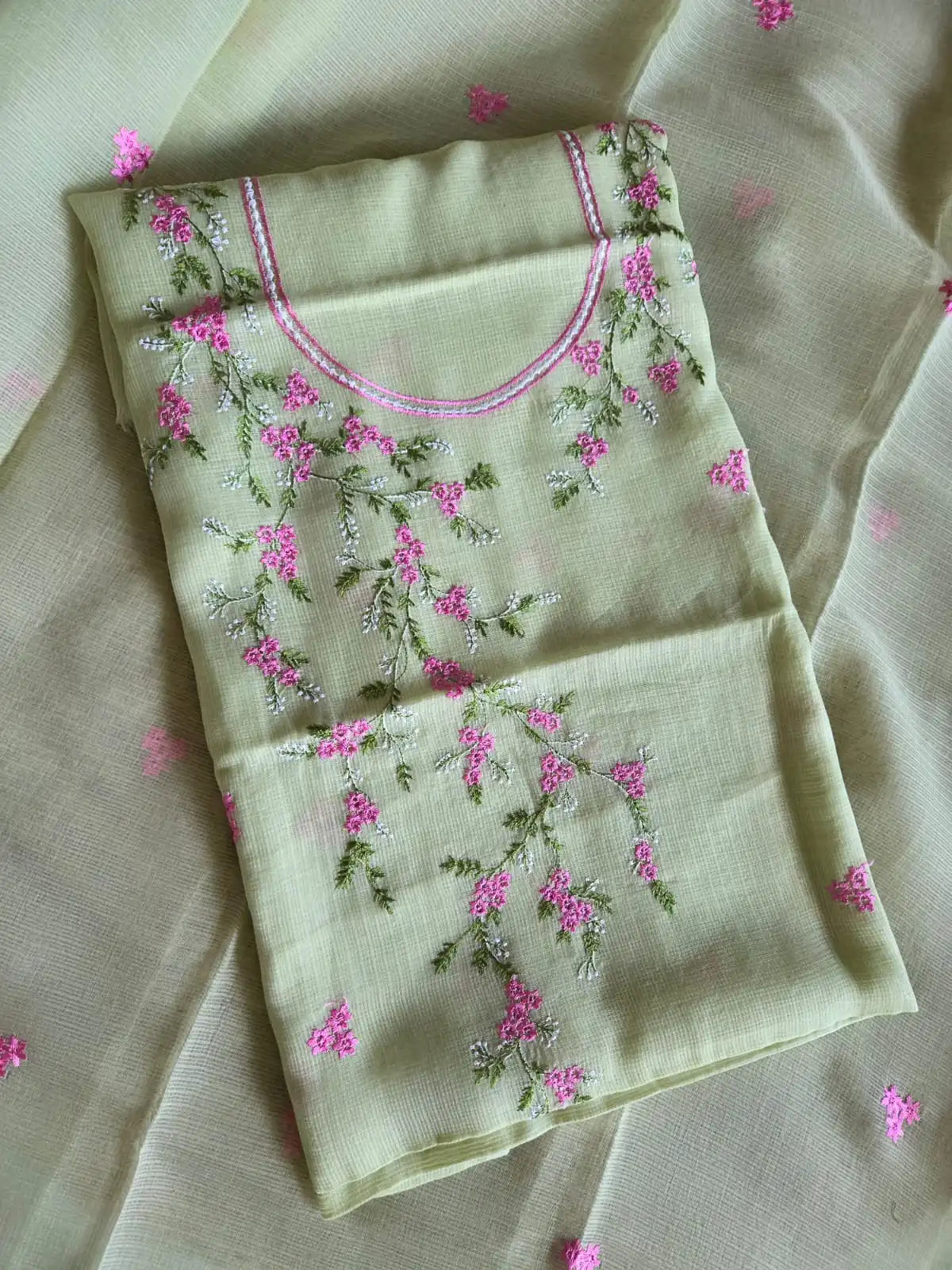 Gulbahaar Pista Kota Suit Set