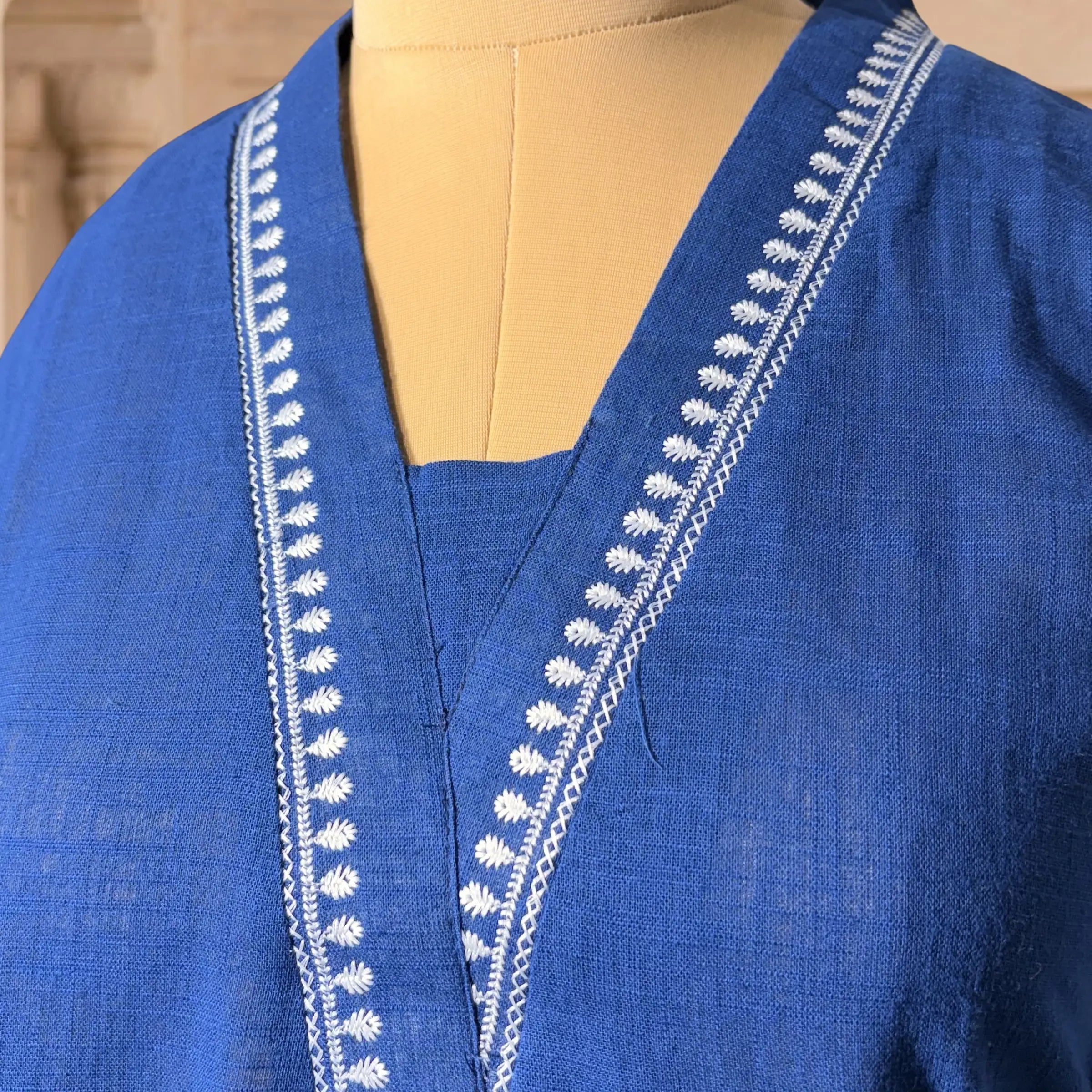 Indigo Thread Embroidered Kurta Set