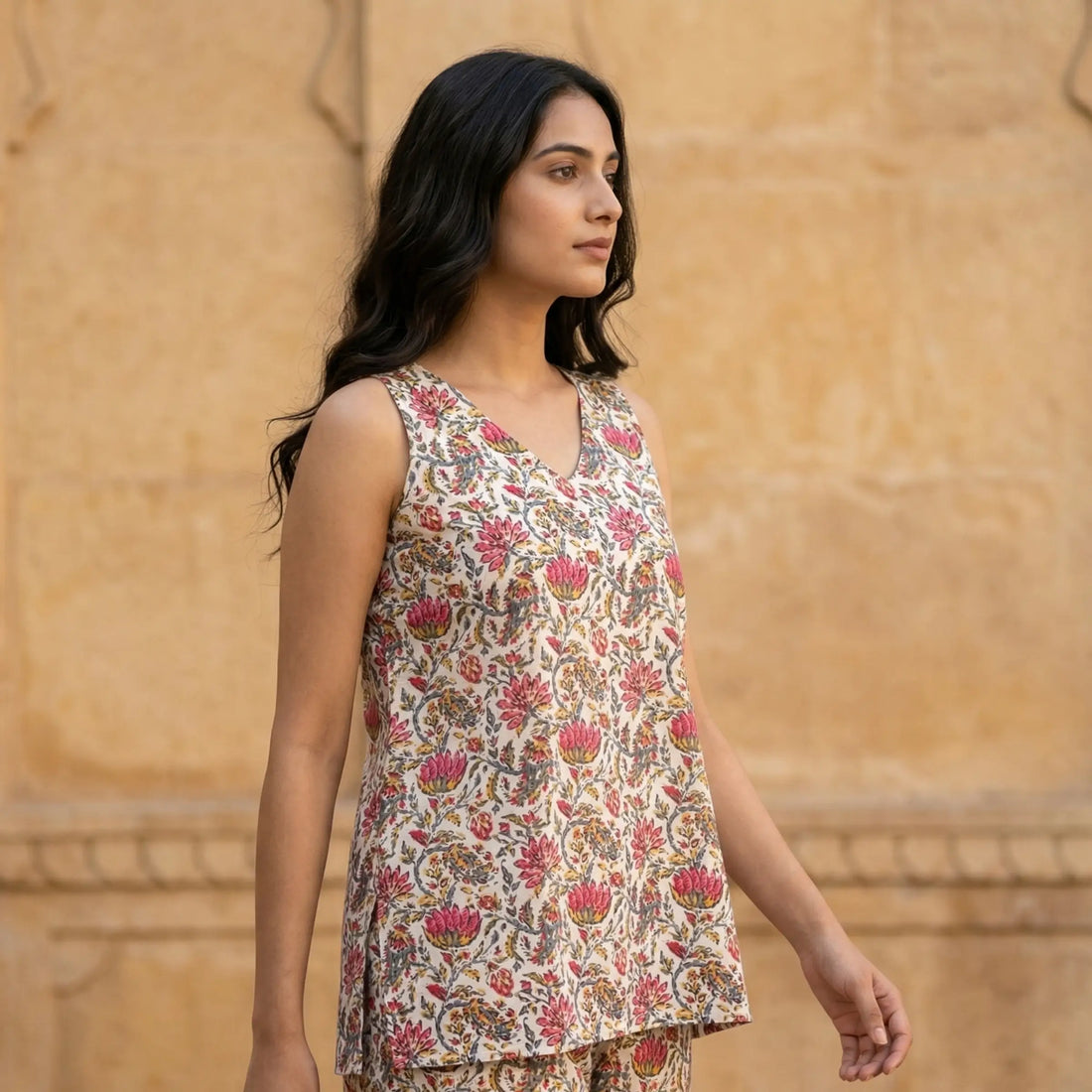 Ivory Blossom Halter Neck Top
