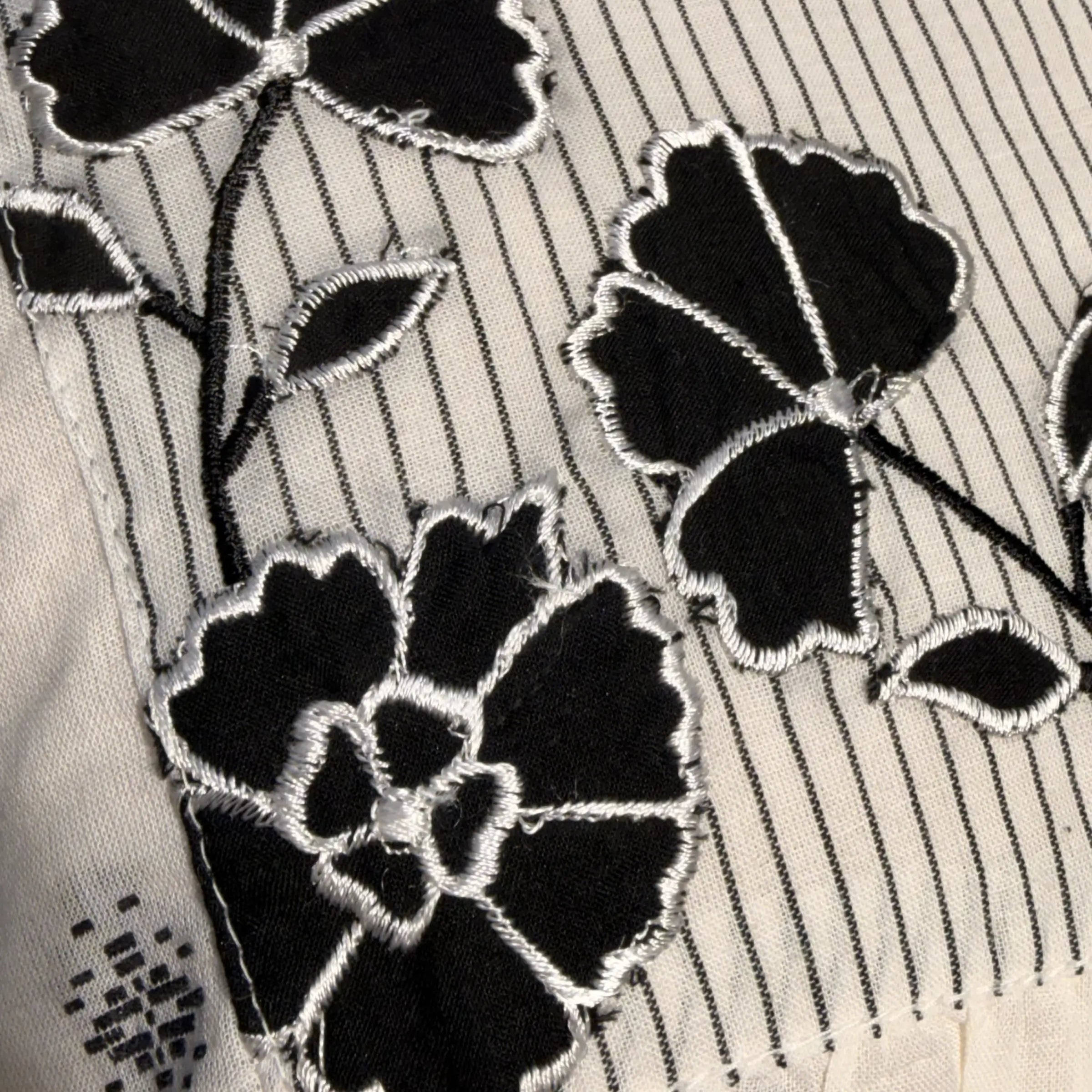 Ivory Noir Bloom A-Line Kurti