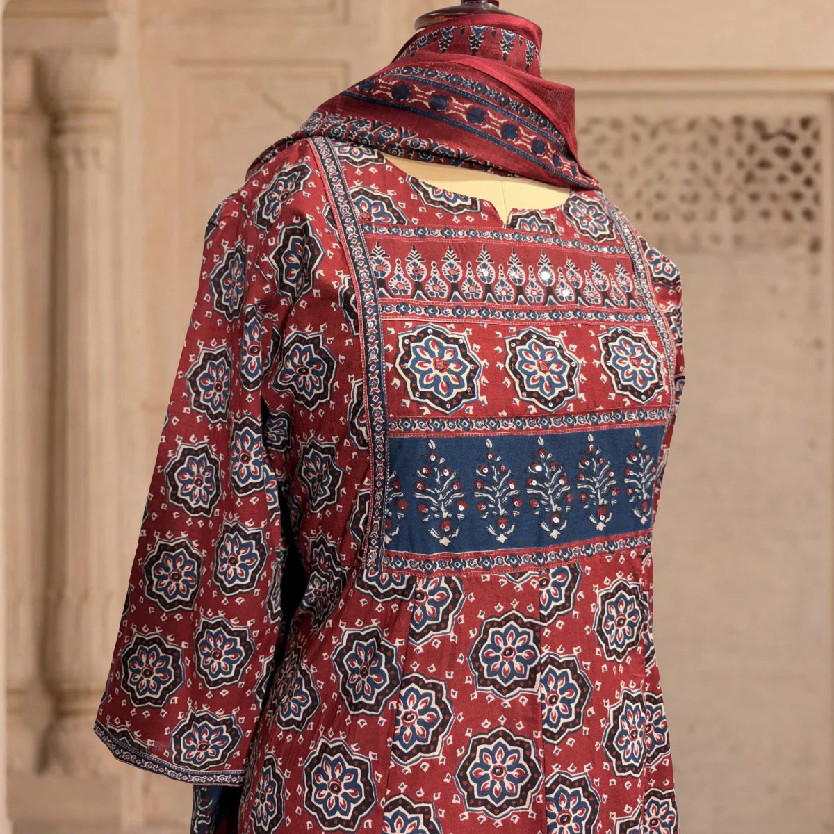 Meherza Ajrakh Printed 3-Piece Set