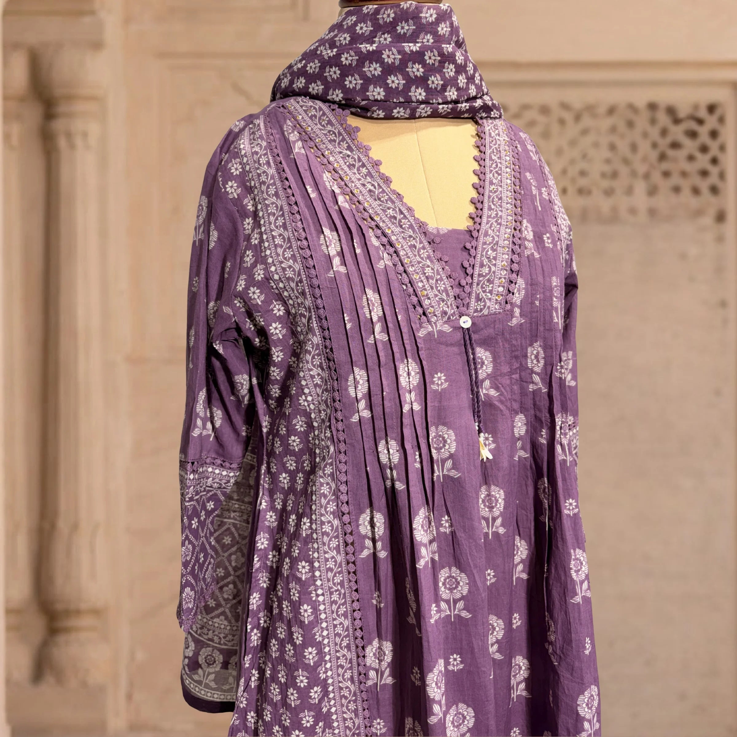 Myra Mauve Printed 3-Piece Set
