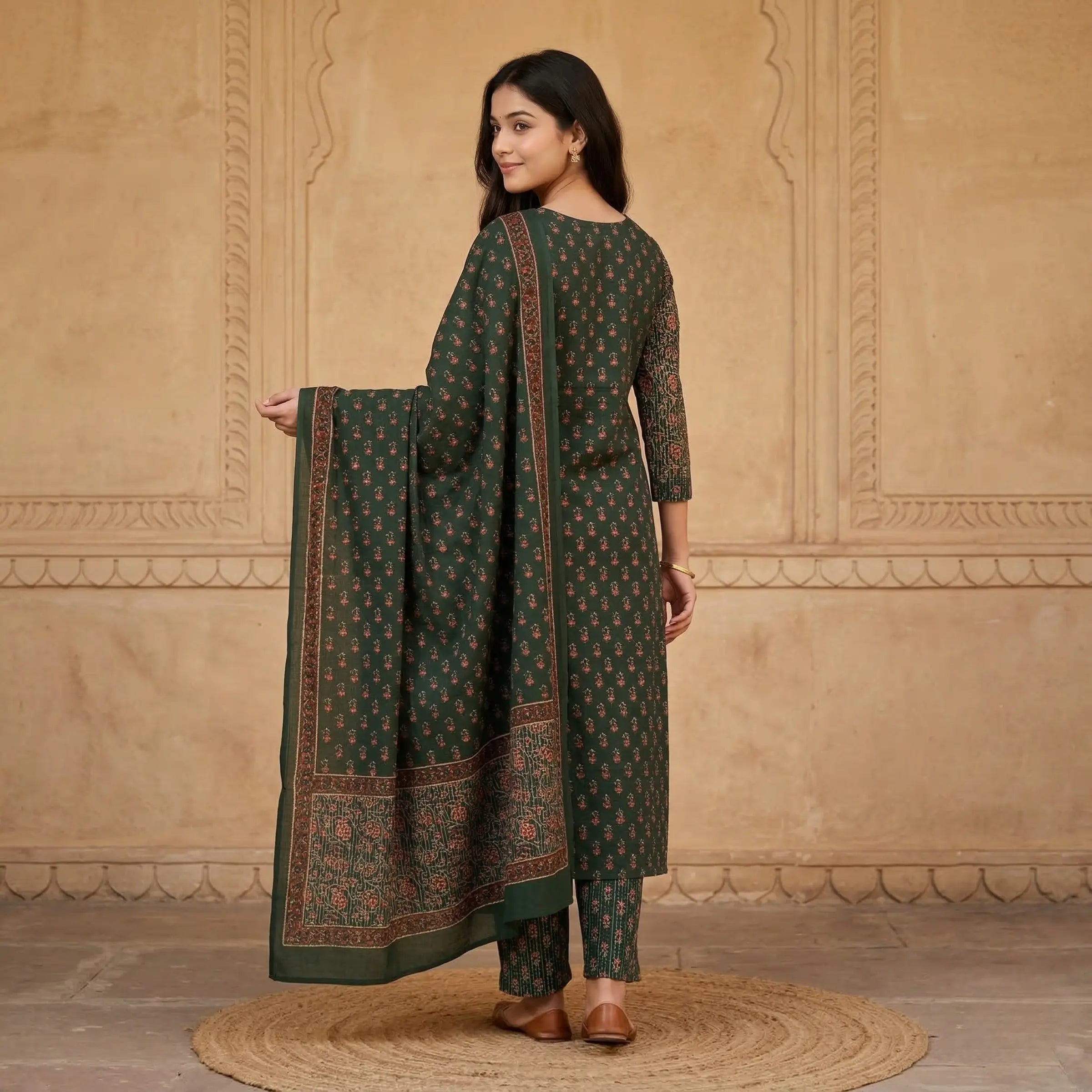 Naayra Emerald Print Suit Set