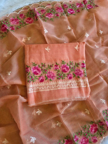 Peach Bloom Kota Suit Set