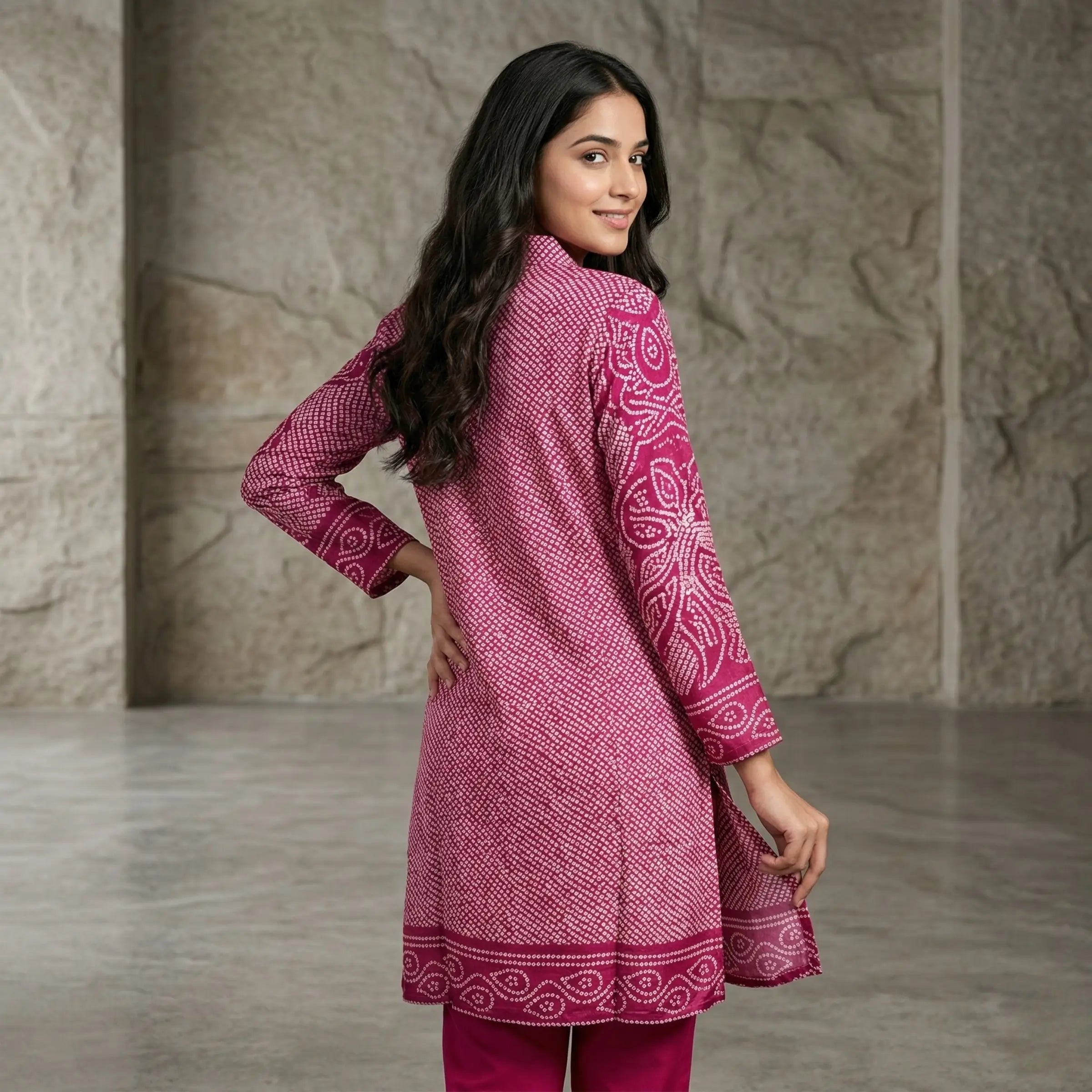 Rani Mehfil Bandhani Shirt