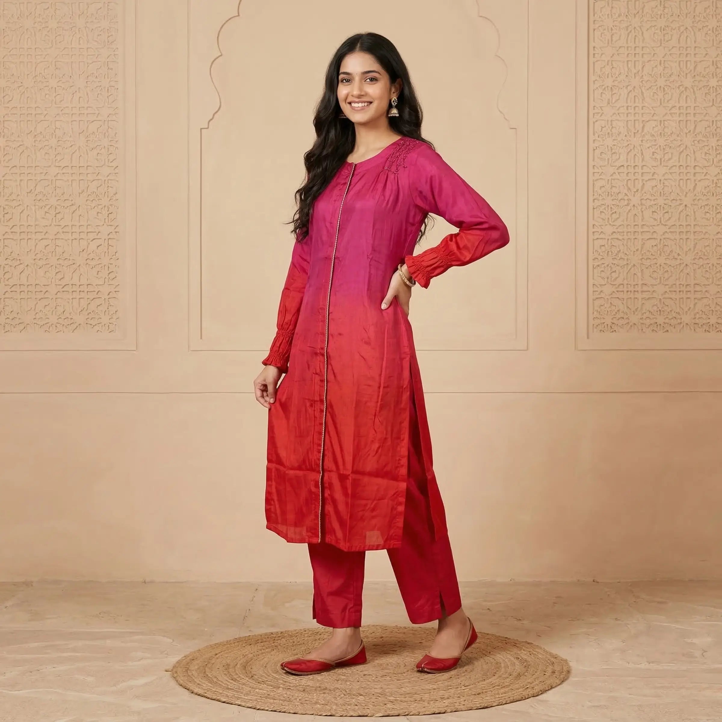 Rhea Ombre Pintuck Kurta Set