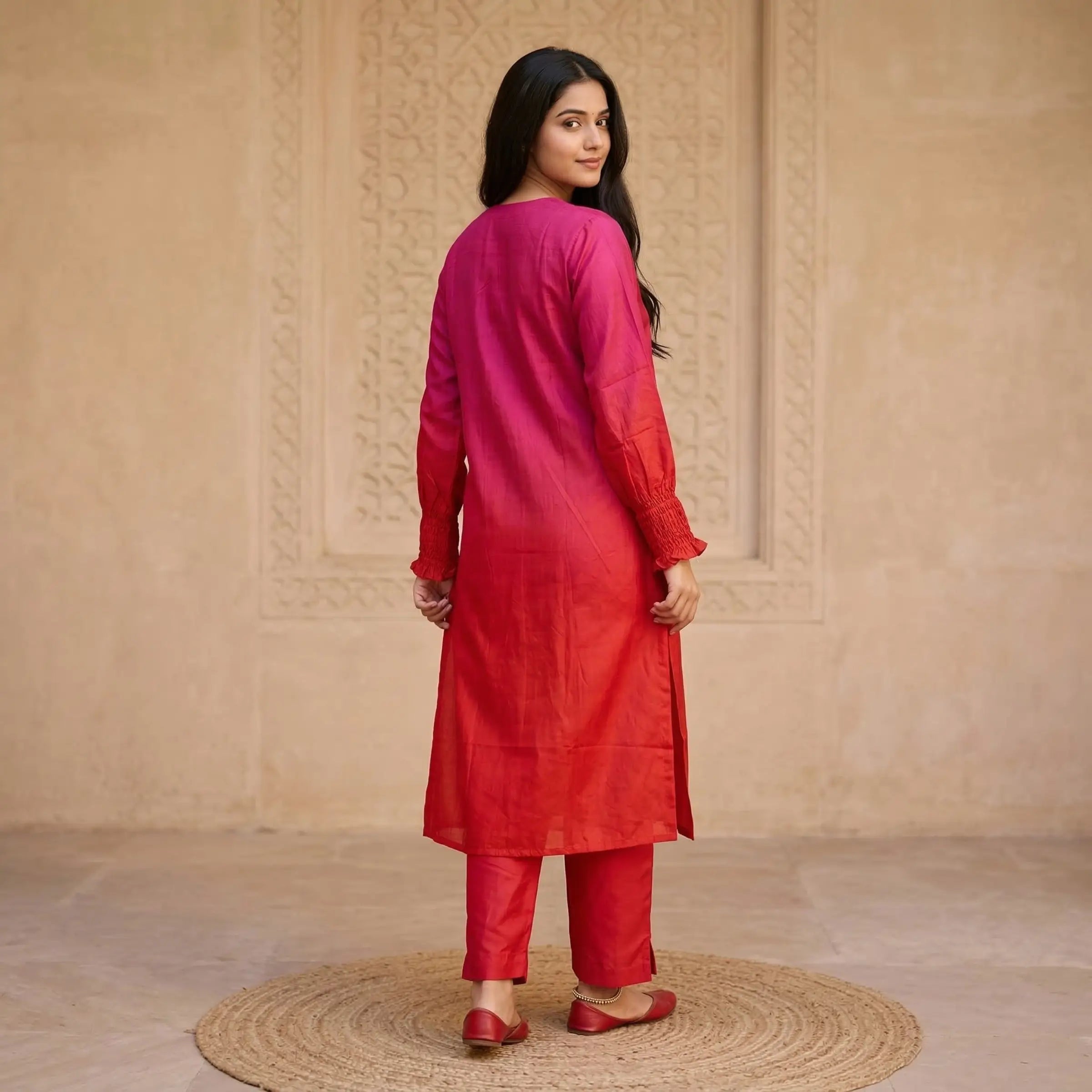 Rhea Ombre Pintuck Kurta Set