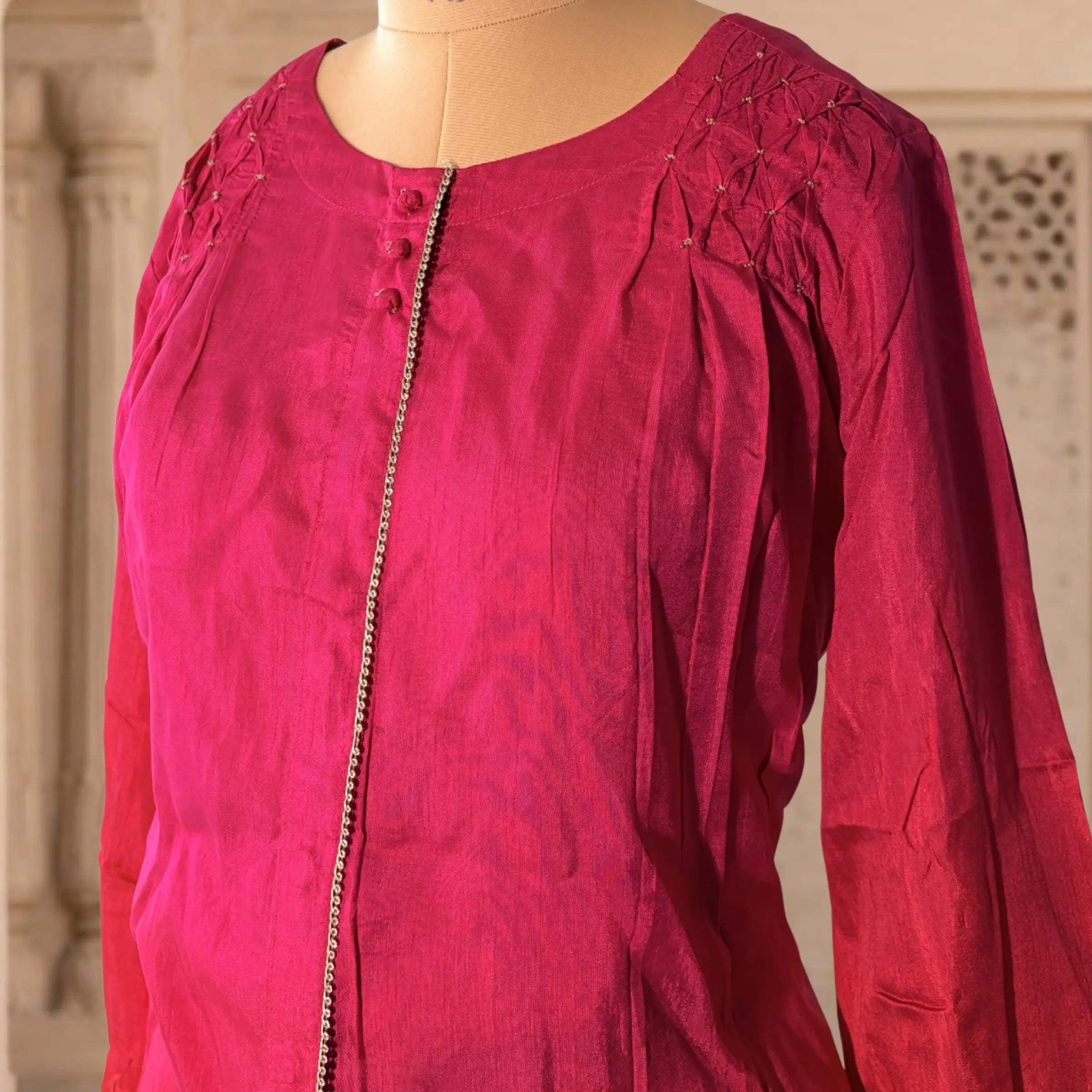 Rhea Ombre Pintuck Kurta Set
