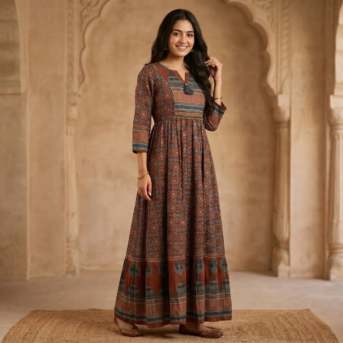 Rust Royale Printed Gown