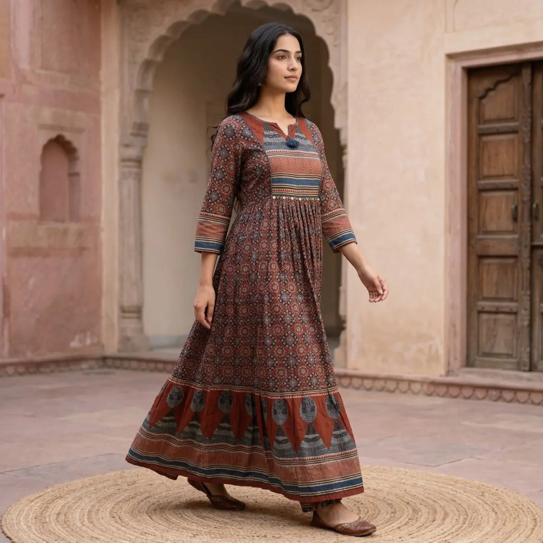 Rust Royale Printed Gown